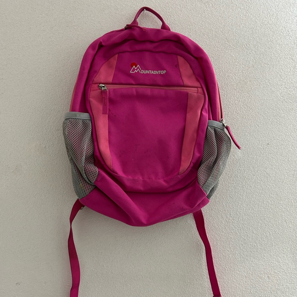 Pink Mountaintop preschool toddler size camping school Backpack